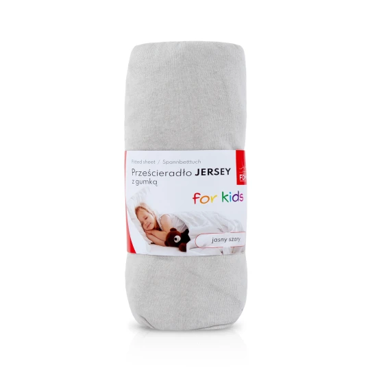 Kinderbetttuch JERSEY hellgrau