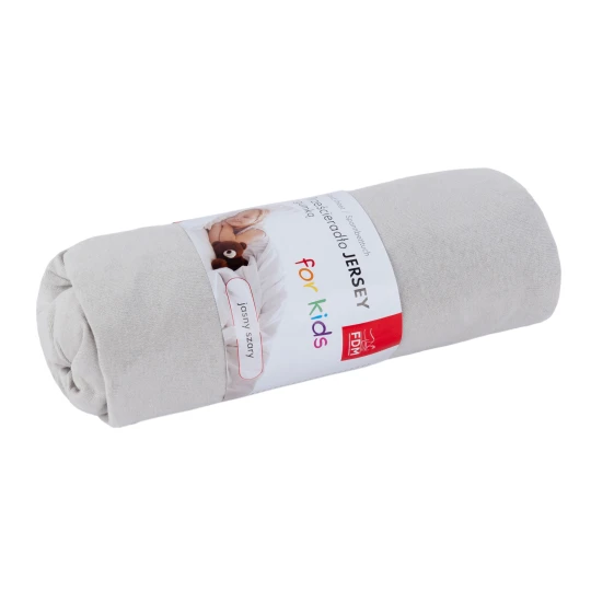 Kinderbetttuch JERSEY hellgrau
