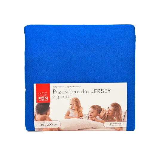 JERSEY Bettlaken navy blau