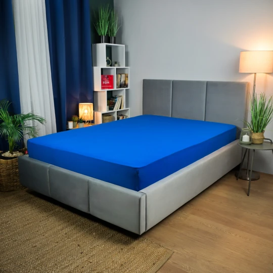 JERSEY Bettlaken navy blau