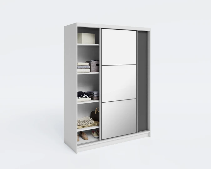 FARKO Kleiderschrank mit Spiegel