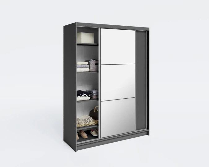 FARKO Kleiderschrank mit Spiegel