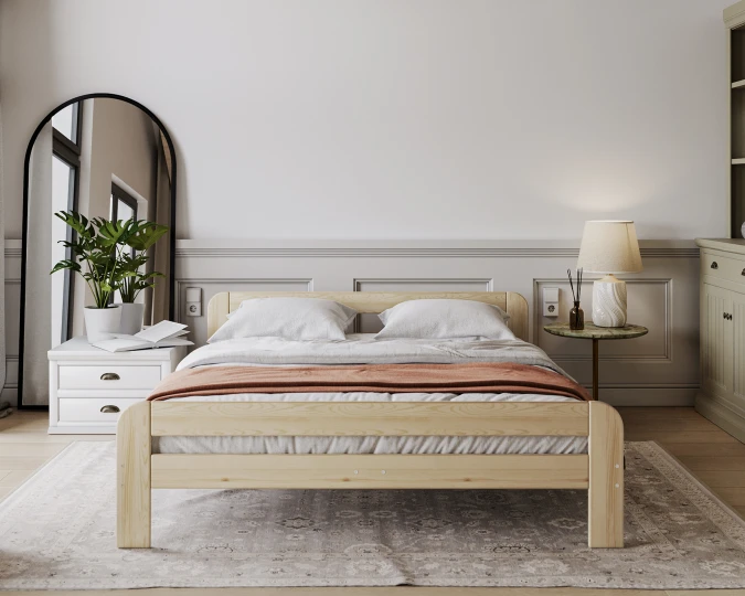 OREGON Schlafzimmer Bett Kiefer