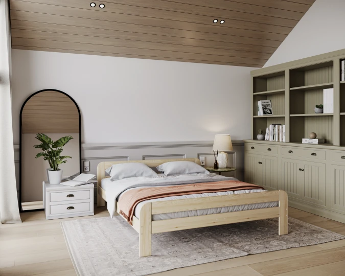 OREGON Schlafzimmer Bett Kiefer