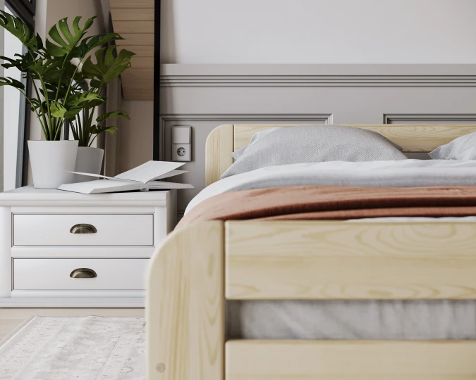 OREGON Schlafzimmer Bett Kiefer