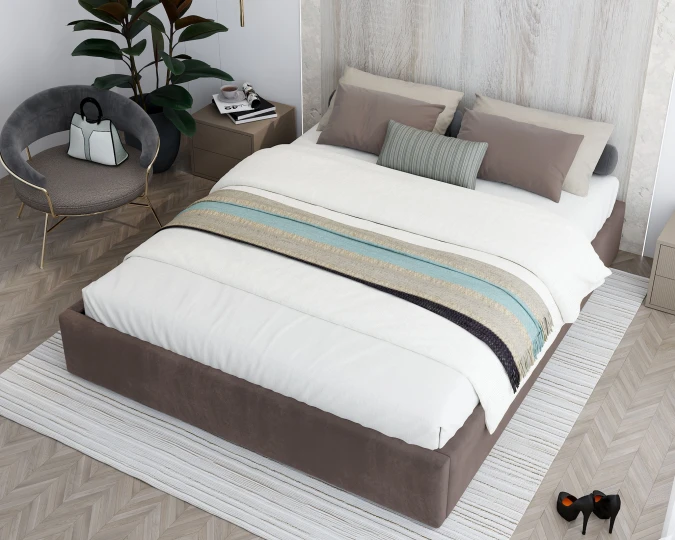 Polsterbett ORLANDO mit Staukasten