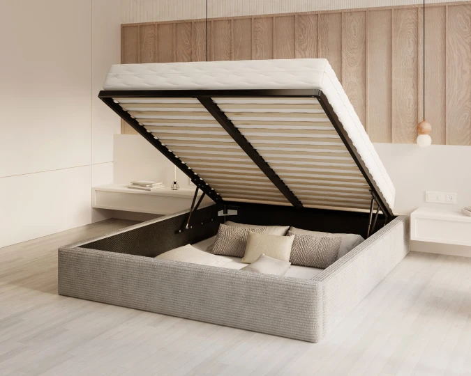 Polsterbett ORLANDO mit Staukasten