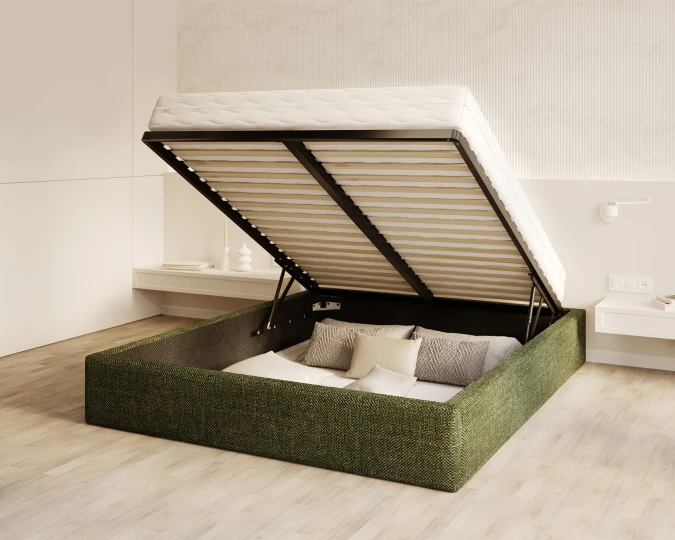 Polsterbett ORLANDO mit Staukasten