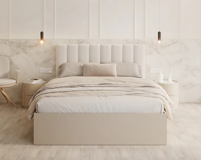 GRENADA Schlafzimmerbett aus Kaschmir