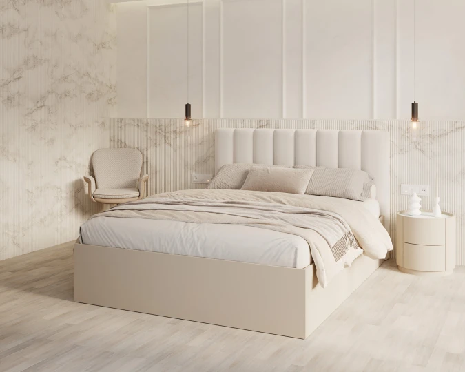 GRENADA Schlafzimmerbett aus Kaschmir