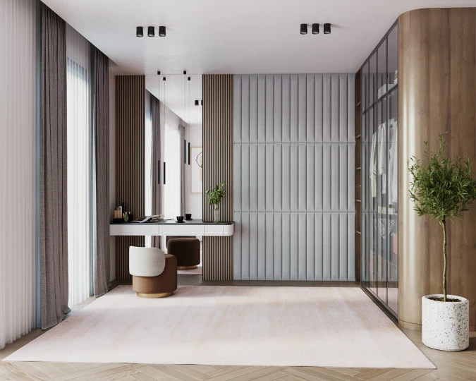 Gepolstertes Wandpaneel TRINITY 90x10cm