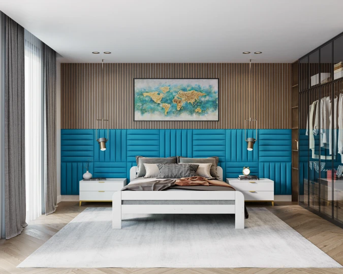 Gepolstertes Wandpaneel TRINITY 60x10cm