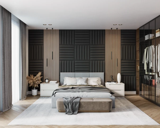 Gepolstertes Wandpaneel TRINITY 60x10cm