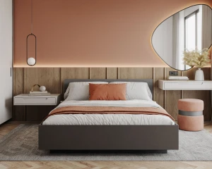 Schwebendes Schlafzimmerbett LIMA - 90x200