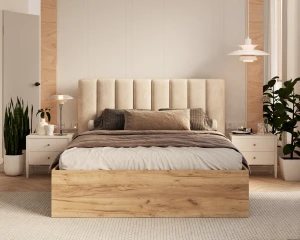 GRENADA Schlafzimmer Bett Eiche Handwerk - 90x200