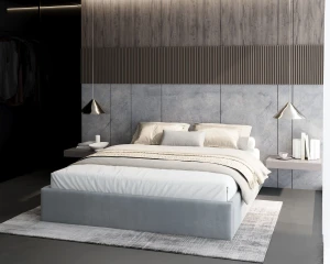 Polsterbett ORLANDO mit Staukasten - 90x200