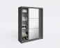 FARKO Kleiderschrank mit Spiegel