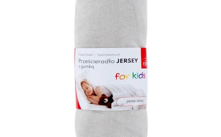Kinderbetttuch JERSEY hellgrau
