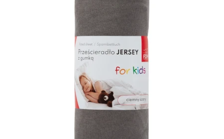 Kinderbetttuch JERSEY grau