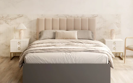 GRENADA Schlafzimmer Bett grau