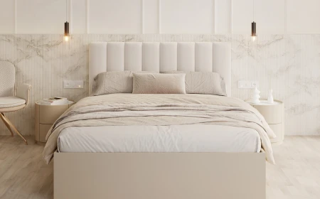 GRENADA Schlafzimmerbett aus Kaschmir